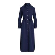 Katoenen overhemdjurk midi Ralph Lauren , Blue , Dames