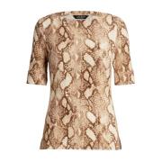 T-shirt met exotische print Ralph Lauren , Beige , Dames