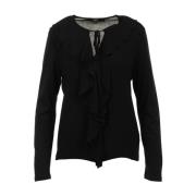 Zwarte Gerimpelde Trui Seventy , Black , Dames