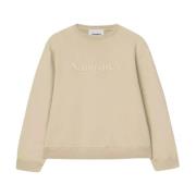 Beige Katoenen Sweatshirt met Logo Nanushka , Beige , Dames