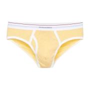 Gele Logo Briefs Klassiek Model Dsquared2 , Yellow , Heren