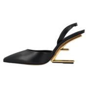 Leather heels Fendi , Black , Dames