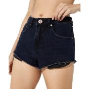 Zwarte High Waist Denim Shorts One Teaspoon , Black , Dames