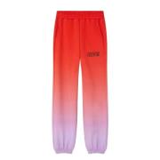 Tie-Dye Sweatpants met Logo Print Versace Jeans Couture , Red , Dames