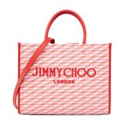 Kleurrijke Avenue Medium Tas met Logo Jimmy Choo , Orange , Dames