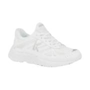 Witte Logo Sneakers Mesh Inzetstukken Kenzo , White , Dames