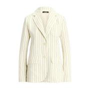 Crème gestreepte blazer Ralph Lauren , Beige , Dames