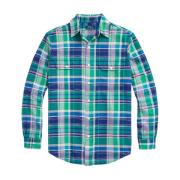 Geruite Oxford Custom Fit Overhemd Ralph Lauren , Green , Heren