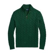 Groene katoenen trui met logo Ralph Lauren , Green , Heren