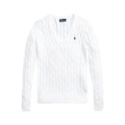 V-neck Knitwear Ralph Lauren , White , Dames