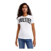 Wit Logo T-shirt Jean Paul Gaultier , White , Dames