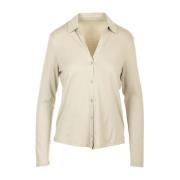 Elegante Shirt voor Mannen en Vrouwen Majestic Filatures , Beige , Dam...