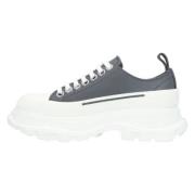 Leather sneakers Alexander McQueen , Gray , Dames