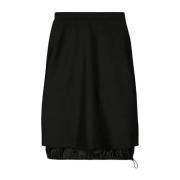 Zwarte wollen midi-rok met zijden voering Tory Burch , Black , Dames