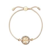 Roze Logo Armband met Kristallen Tory Burch , Yellow , Dames