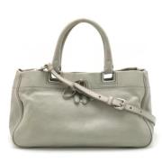 Pre-owned Leather prada-bags Prada Vintage , Gray , Dames