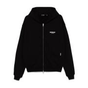 Zwarte Zip Hoodie Sweaters Represent , Black , Heren