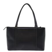 Pre-owned Leather shoulder-bags Burberry Vintage , Black , Dames