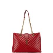 Pre-owned Leather handbags Yves Saint Laurent Vintage , Red , Dames