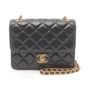 Pre-owned Leather chanel-bags Chanel Vintage , Black , Dames