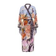 Bloemen Kimono Strikceintuur Strand Cover-Up Agua by Agua Bendita , Mu...