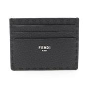 Pre-owned Leather wallets Fendi Vintage , Black , Dames