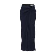 Navy Maxi Rok met Draperie JW Anderson , Blue , Dames