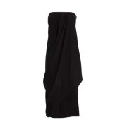 Zwarte Zijden Onna Jurk Gauge81 , Black , Dames