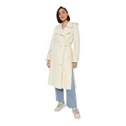 Double-Breasted Trenchcoat met Splitjes Harris Wharf London , White , ...