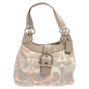 Pre-owned Leather shoulder-bags Coach Pre-owned , Beige , Dames