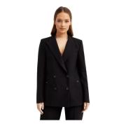 Dubbelrijige katoenen blazer Fay , Black , Dames