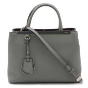 Pre-owned Leather handbags Fendi Vintage , Gray , Dames