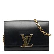 Pre-owned Leather handbags Louis Vuitton Vintage , Black , Dames