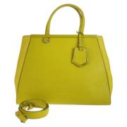 Pre-owned Leather handbags Fendi Vintage , Yellow , Dames