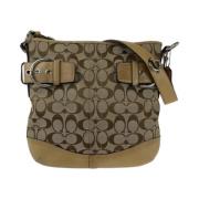 Pre-owned Canvas shoulder-bags Coach Pre-owned , Beige , Dames