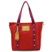 Pre-owned Canvas totes Louis Vuitton Vintage , Orange , Dames