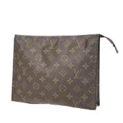 Pre-owned Canvas clutches Louis Vuitton Vintage , Brown , Dames