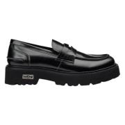 Zwarte platte schoenen met slash zool Cult , Black , Heren