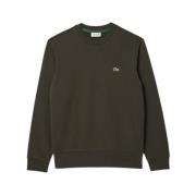 Geborstelde biologisch katoenen sweatshirt Lacoste , Green , Heren