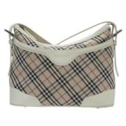 Pre-owned Canvas shoulder-bags Burberry Vintage , White , Dames