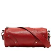 Pre-owned Leather crossbody-bags Burberry Vintage , Red , Dames