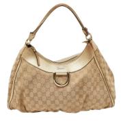 Pre-owned Leather gucci-bags Gucci Vintage , Beige , Dames