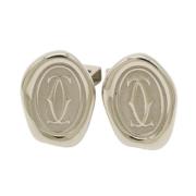 Pre-owned Metal earrings Cartier Vintage , Gray , Heren