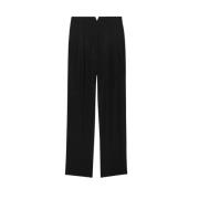 Zwarte Hoge Taille Wollen Broek Jacquemus , Black , Dames