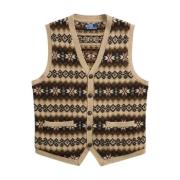 Wollen vest Ralph Lauren , Brown , Heren