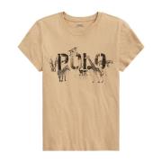 Katoenen t-shirt Safari Straight fit Ralph Lauren , Brown , Dames