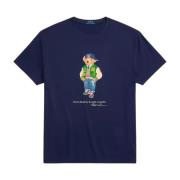 Navy T-shirt met beer Ralph Lauren , Blue , Heren