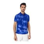 Katoenen poloshirt met print Ralph Lauren , Blue , Heren