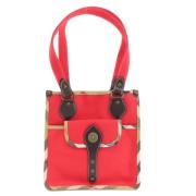 Pre-owned Canvas shoulder-bags Burberry Vintage , Red , Dames