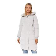 Beige Syden Jas met Afneembare Mouwen Hetregó , Beige , Dames